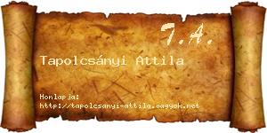 Tapolcsányi Attila névjegykártya