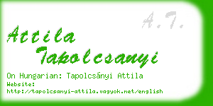 attila tapolcsanyi business card